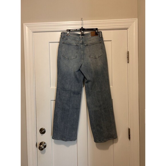 Judy Blue Jeans Women’s 11/30 Blue Retro Wide Fit High Rise Medium Wash Grunge - Picture 7 of 8